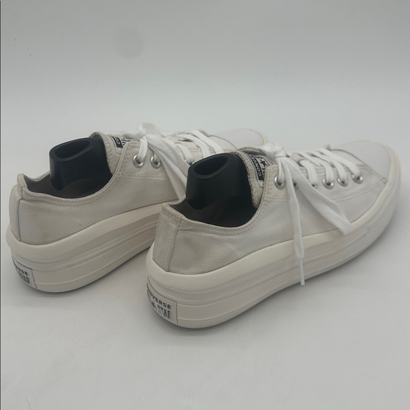 Chuck Taylor All Star Move White Classic Canvas Platform Lace up Women Size 9.5 - Picture 12 of 15